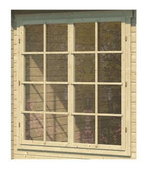 Doppelfenster mit Isolierglas und Beschlägen