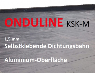 Selbstklebende Bitumen Dachbahn alukaschiert, silbergrau - Rolle 5,0 qm.