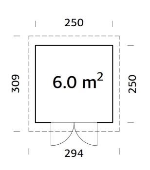 Gartenhaus Lara 6,0m²