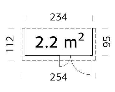 Geräteschrank Leif 2,2 m²