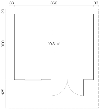 Grundriss Gartenhaus Mari 40-A