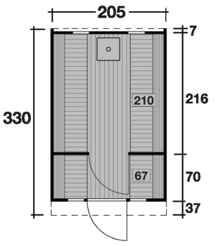 Saunafass Basic 330 / Svea 2133