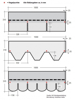 Bitumenschindeln - 6-eckig-Set 1 (3 qm)