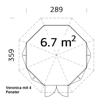 Pavillon Veronica 6,7 m²