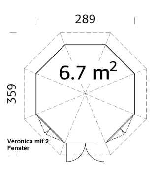 Pavillon Veronica 6,7 m²