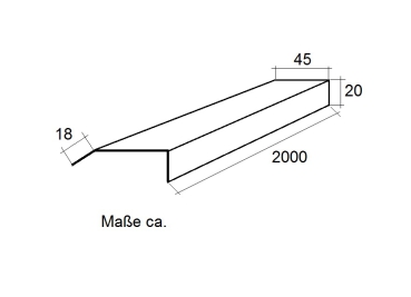 Dachblenden-Abdeckprofil Typ 45 - Set 8