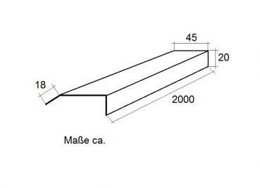 Dachblenden-Abdeckprofil Typ 45 - Set 9