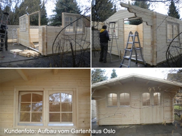 Baustellenbilder Gartenhaus Oslo von Holzhaus Helle.