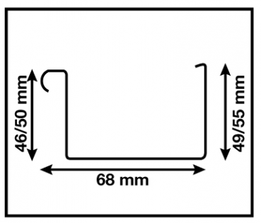 Dachrinne Pultdach-Set bis 4,50m