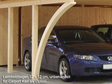 Einfahrtsbogen aus Leimholz für Einzelcarport Karl 2 von Palmako.