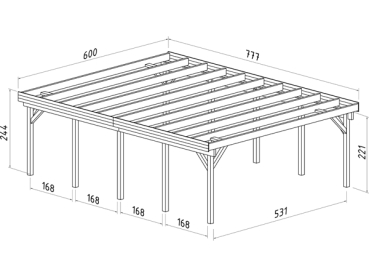 Grundriss Doppelcarport Karl von Palmako.