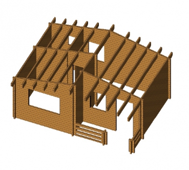 3-D Ansicht Gartenhaus Salamanca.