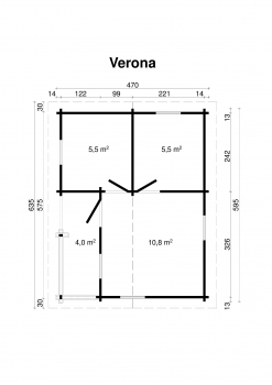 Blockhaus Verona 70-Iso