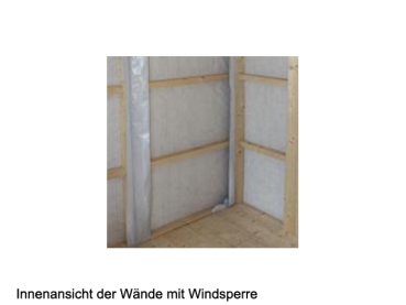 Windsperre im Gartenhaus Olaf 6,6m².