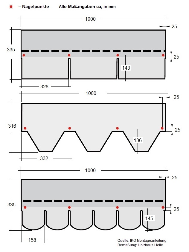 Bitumenschindeln 6 Eckig Set Nr 10 30 Qm