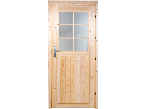 Gartenhaus Einzeltür gerade, 1/2 verglast, Größe 0,84 x 1,955 m