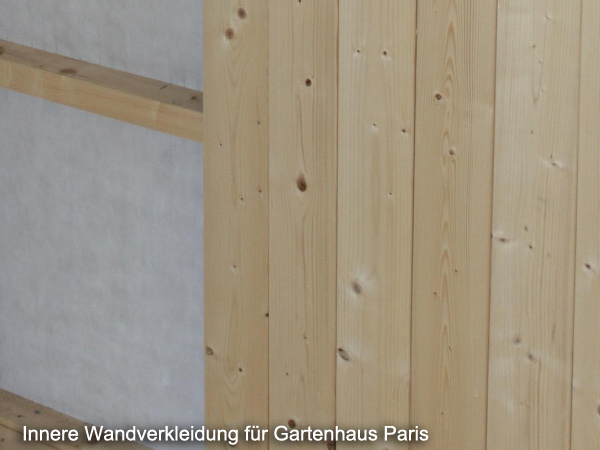 innere wandverkleidung aus profilbrettern mit nut und feder fr das gartenhaus paris - Wandverkleidung innere wandverkleidung aus profilbrettern mit nut und feder fr das gartenhaus paris - Wandverkleidung