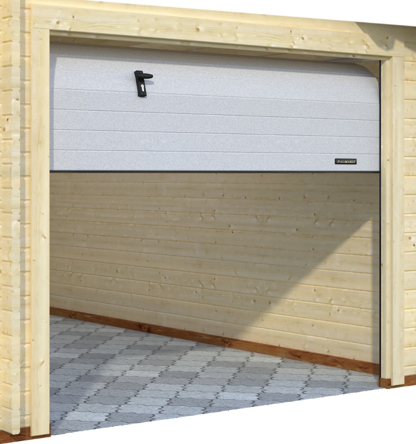 Holzgarage Roger 19 m² Iso mit Satteldach, 3,80 x 5,70 m