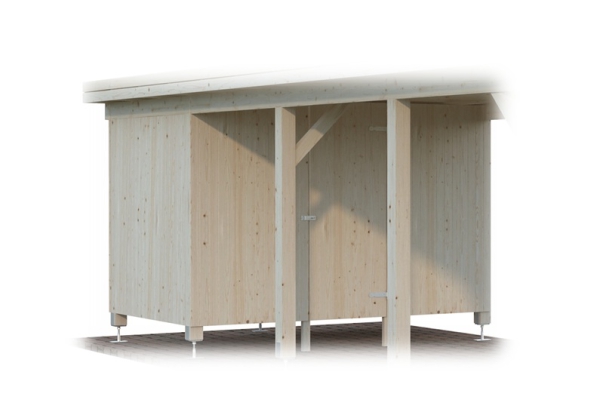 Anbauschuppen Geräteraum für Premium Carport Karl 2.