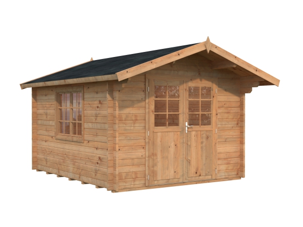 Gartenhaus Sally 10,2m² in braun.