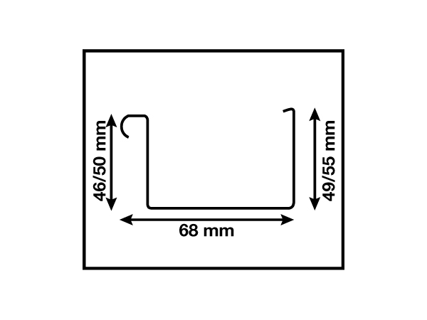 Dachrinne Pultdach-Set bis 2,50m