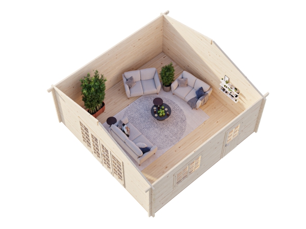 Gartenhaus Irene 3-D.