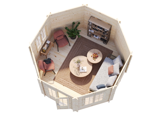 Die Lieferung vom Modell Hanna 14,1m² erfolgt mit sämtlichem Montagematerial.