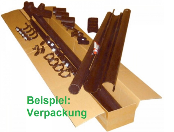 Dachrinne in 3-Farben 6-Eck-Dach-bis 4x2,50m + 2x4,0m