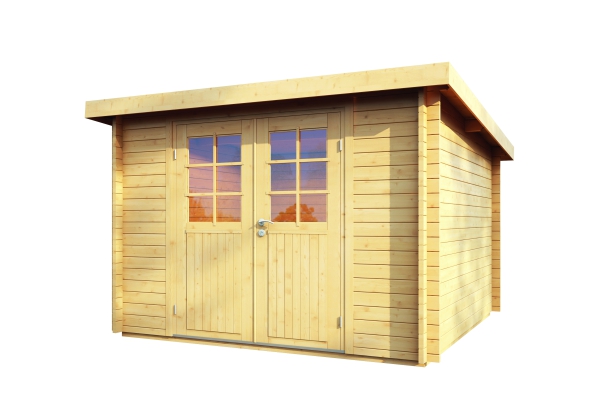 Gartenhaus Pulti 34-C / Pia 3030 34 mit Halbglastür.