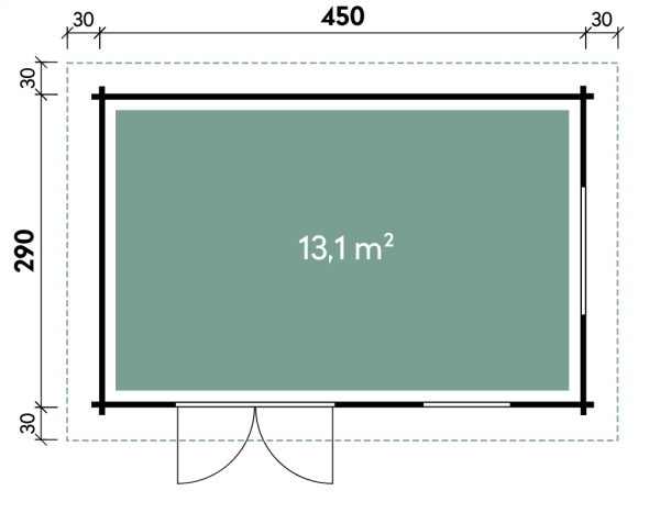 Grundriss Gartenhaus Levke 4529 44