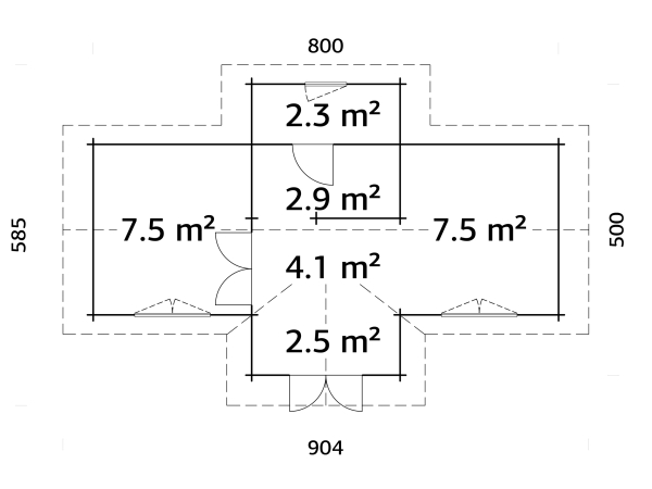 Gartenhaus Anna 26,8 m²