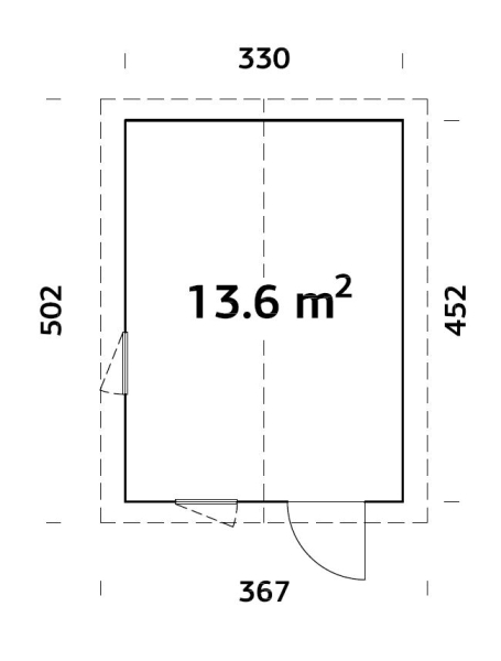 Gartenhaus Ly 13,6m²
