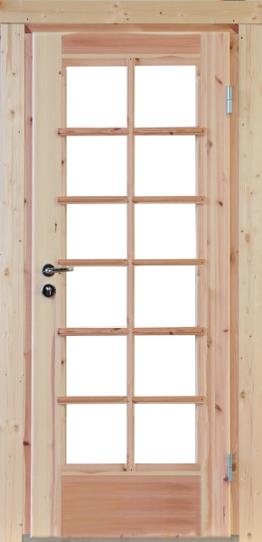 Gartenhaus Einzeltür Vollglas "Nils"