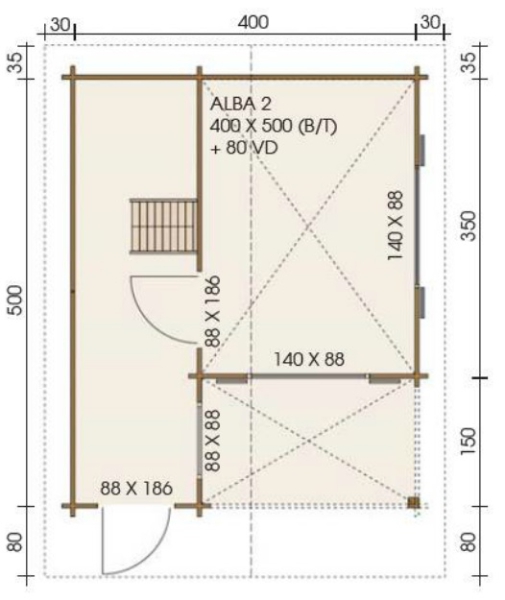 Blockhaus Alba-45-A