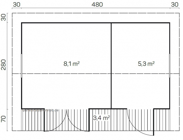 Grundriss Annkka 40-Iso