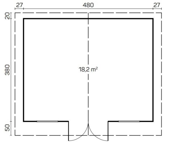 Grundriss Blockhaus Bidasoa von Tene Kaubandus.