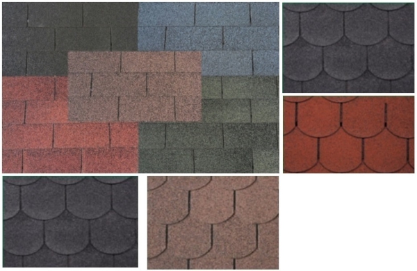 Bitumen-Schindeln für Grundriss 8-Eck Pavillon Veronica 9,2m² .