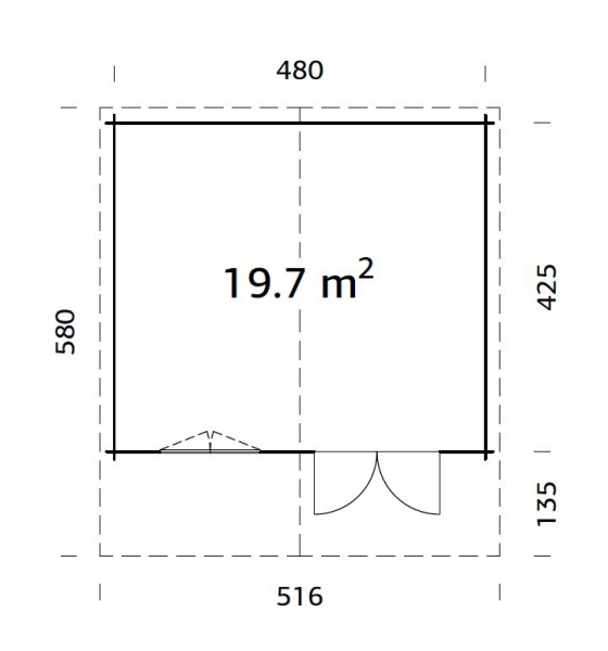 Gartenhaus Britta 19,7m²