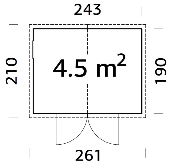 Gerätehaus Dan 4,5m²