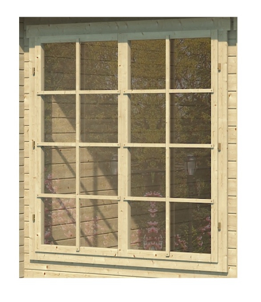 Doppelfenster mit Isolierglas und Beschlägen
