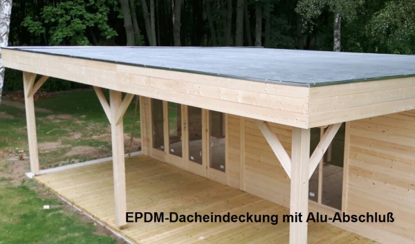 Gartenhaus-Größe 4,45 x 2,00 m, mit Geräteraum