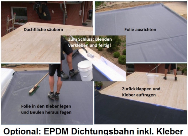 EPDM-Dachfolie als Option.