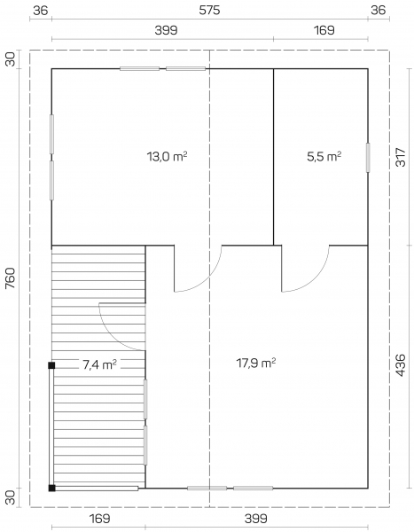 Blockhaus Falun 70-C