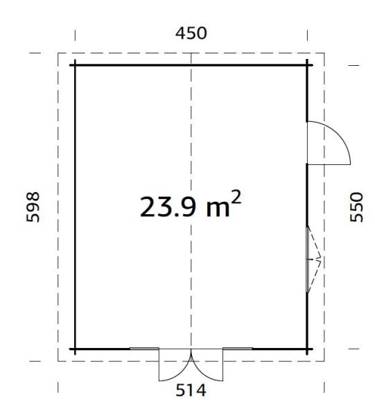 Das Gartenhaus Irene 2 von Plamako besteht aus 44 mm Blockbohlen mit doppelter Nut und Feder.