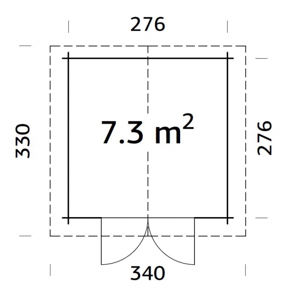 Gartenhaus Lotta 7,3m²