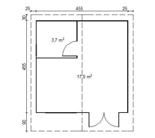 Grundriss Gartenhaus Ramsi.
