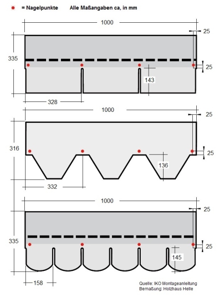 Bitumenschindeln - Rechteckig - Set Nr. 27 (81 qm)