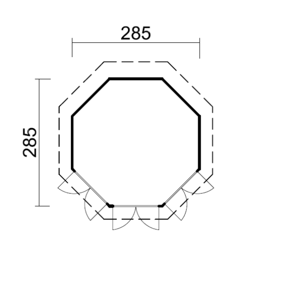 8-Eck Pavillon Sosua 300-2/4