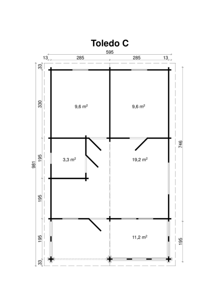 Grundriss Ferienhaus Toledo 70-C.