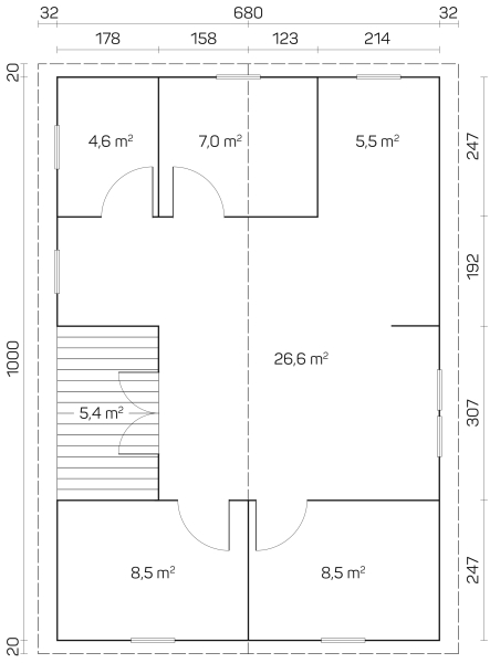 Blockhaus Ursula 70-Iso